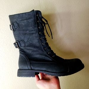 Buckle Combat Boots